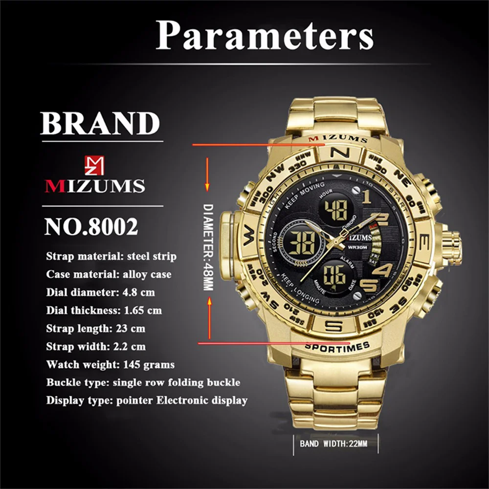Homens de Luxo Pulseira de Aço Digital Led Sport Ver Eletrônico Impermeável Relógio de Pulso Relógio Militar Marca Top - Image 2