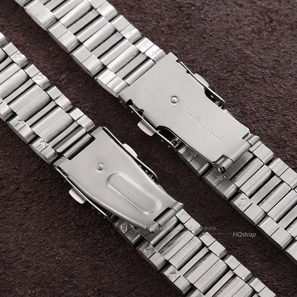 Elegant Stainless Steel Folding Buckle Watch Strap