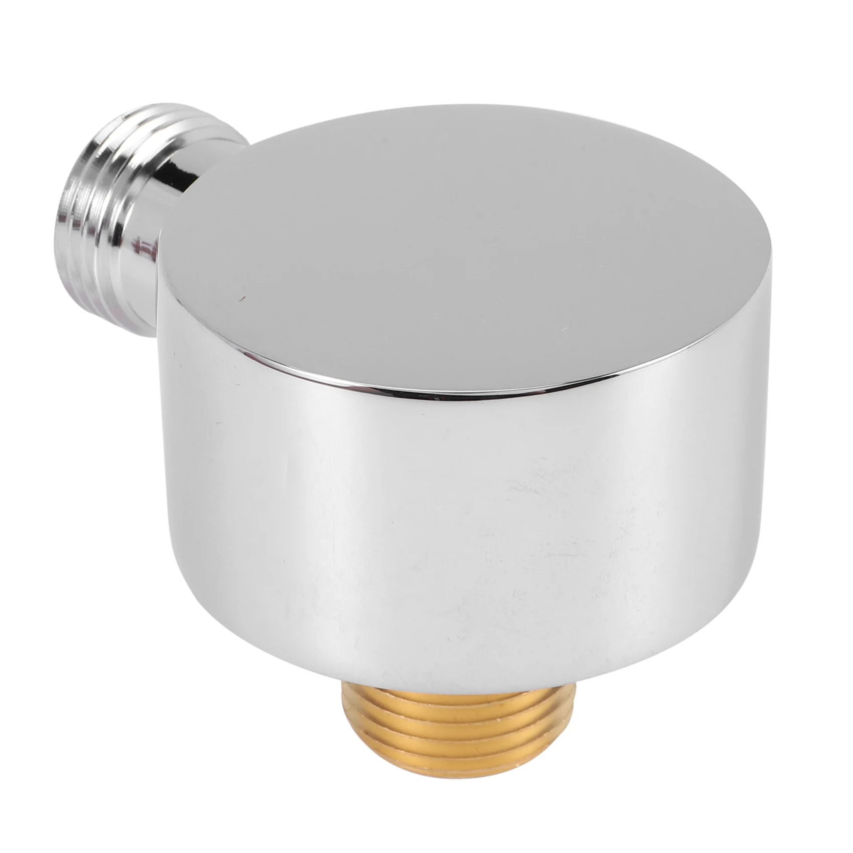 Wall Supply Elbow,Brass Round Wall Mount Shower Hose Connector Accessories G1/2Inch Water Outlet for Shower-Silver