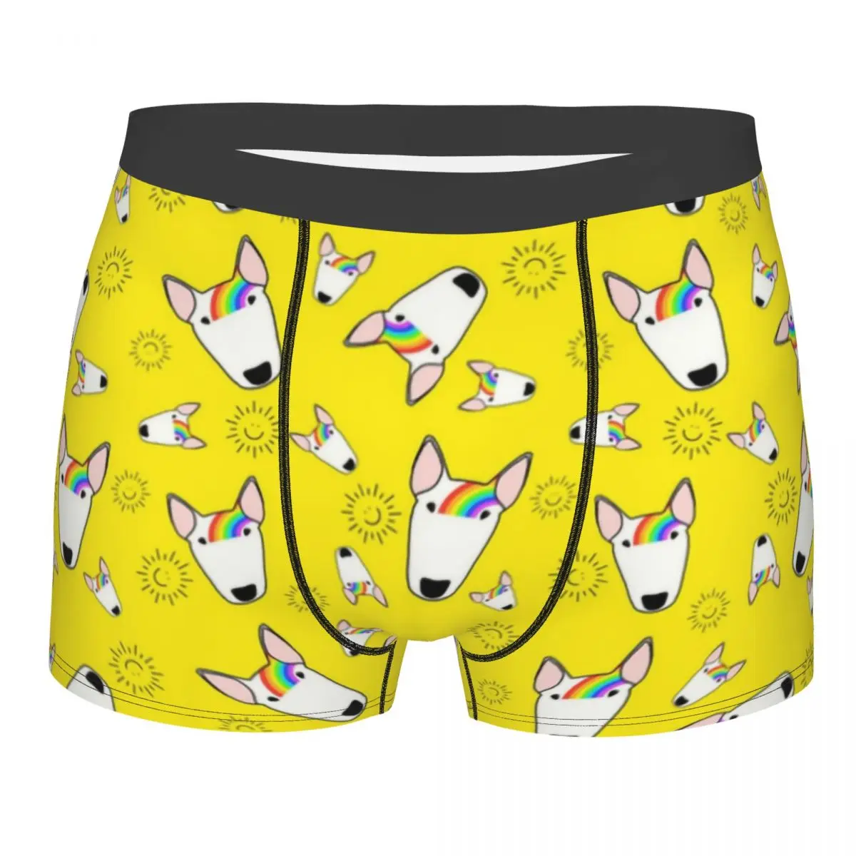 

Мужские модные трусы Rainbow Bullies Funny Bull Terrier, нижнее белье, боксеры, Мужские дышащие шорты, трусы, трусы