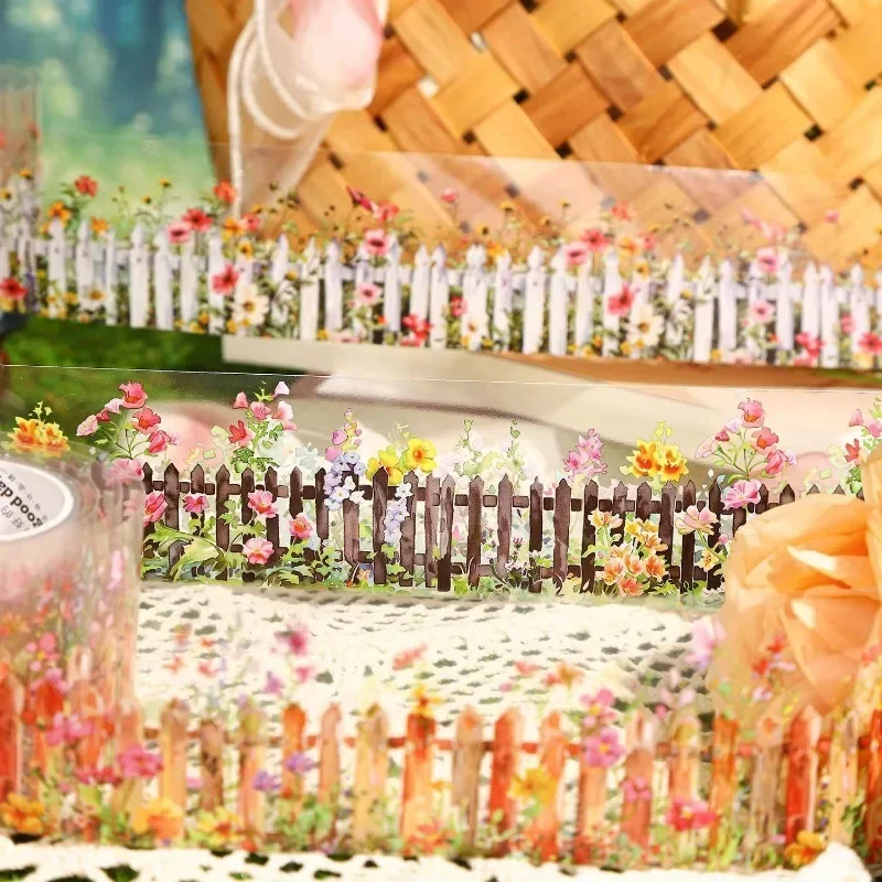 1Roll Handbook Material Loop PET Tape Hedgerow Garden Landscaping Stickers Fasteners Adhesives Scrapbook cut 50mm*2m 3