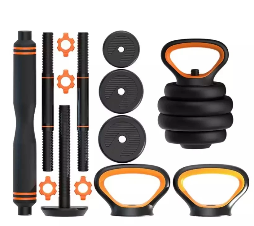 Factory Hot Sale Home Gym Fitness Equipment Weight Lifting Eco Adjustable Workout Barbell Kettlebell and Dumbbells Set