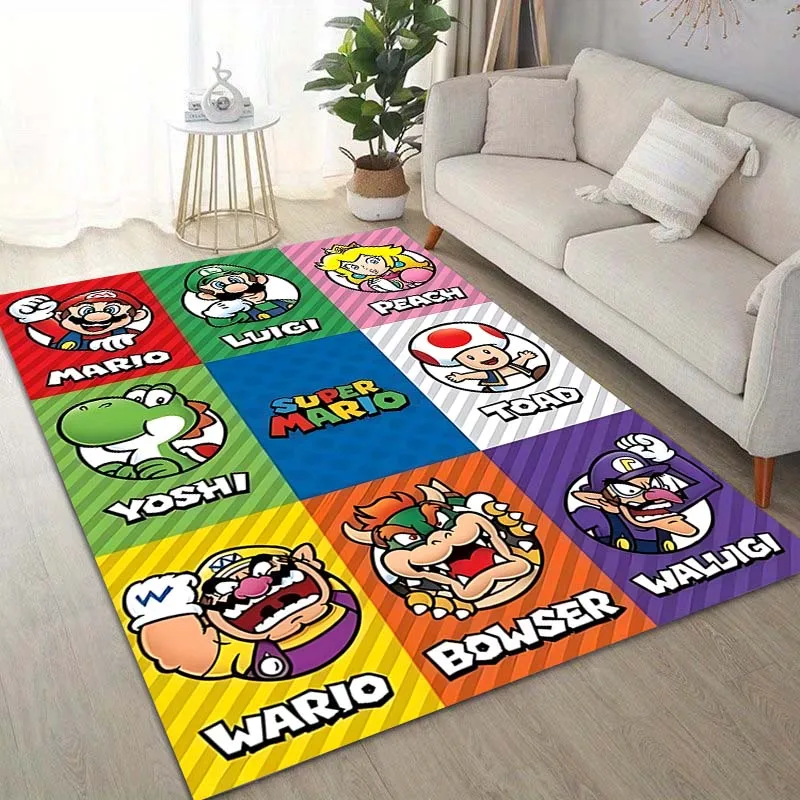 15 Sizes cartoon Super Mario Printing Carpet for Living Room Bedroom Kid's Room Home Decor Area Rug Non-slip Mat Sofa Mat
