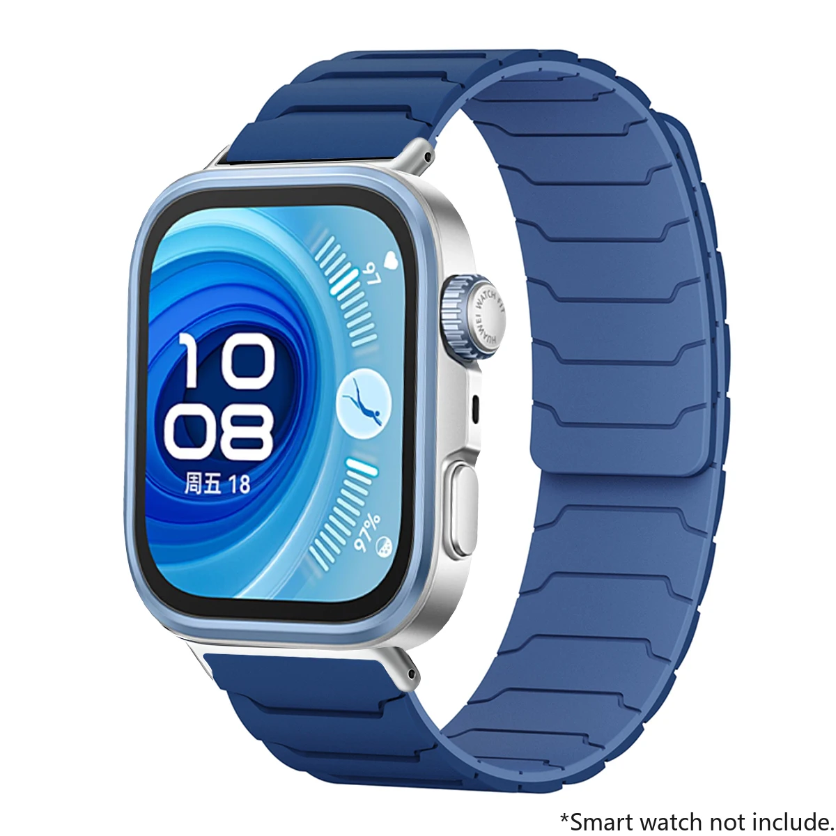 Magnetic Loop Silicone Sport Band Replacement Watch Strap
