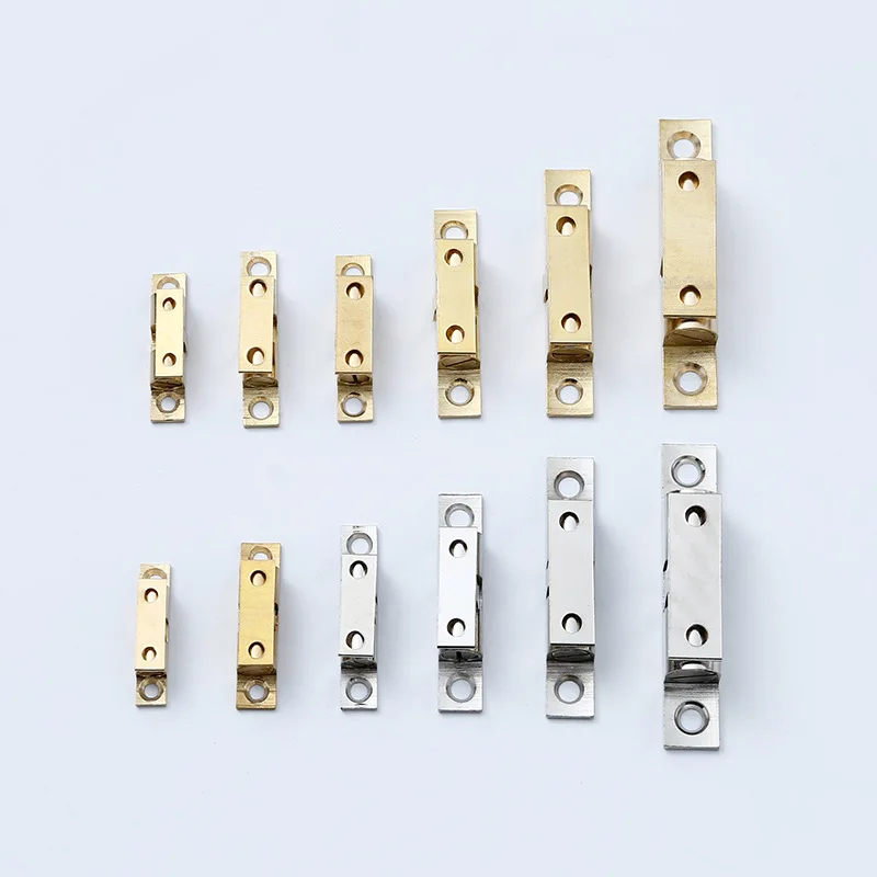door catches cabinet door latch Furniture Door Latch Solid Brass Spring Ball Catch Free Screws