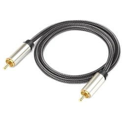 Premium Digital Coaxial Cable with 24K Gold Plated Connectors for Enhanced Audio Quality (0.5m)