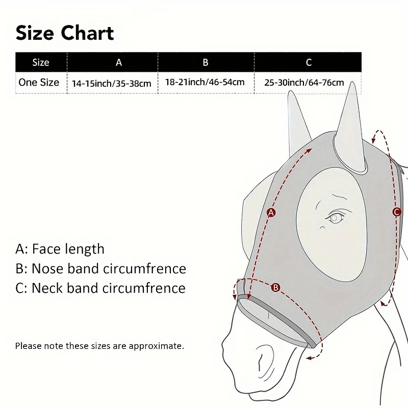Top Quality Fly Mask For Horses, Breathable Summer Protection With Blue Star Flag Design 2