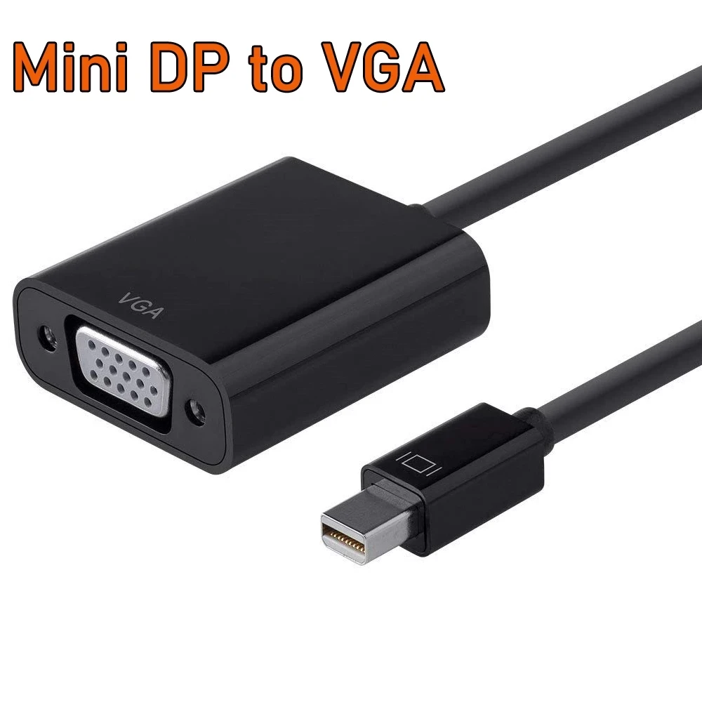 썬더볼트 미니 DP to HDMI VGA DVI 변환기, 4K 1080P 미니 DP 케이블 어댑터, 맥북 프로 에어 애플 아이맥용, 3 in 1