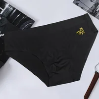 Slip d'été en soie glacée pour hommes, sous-vêtements sans couture à séchage rapide, sous-vêtements quotidiens, taille moyenne, solide, Sexy, culotte à poche convexe en U 6