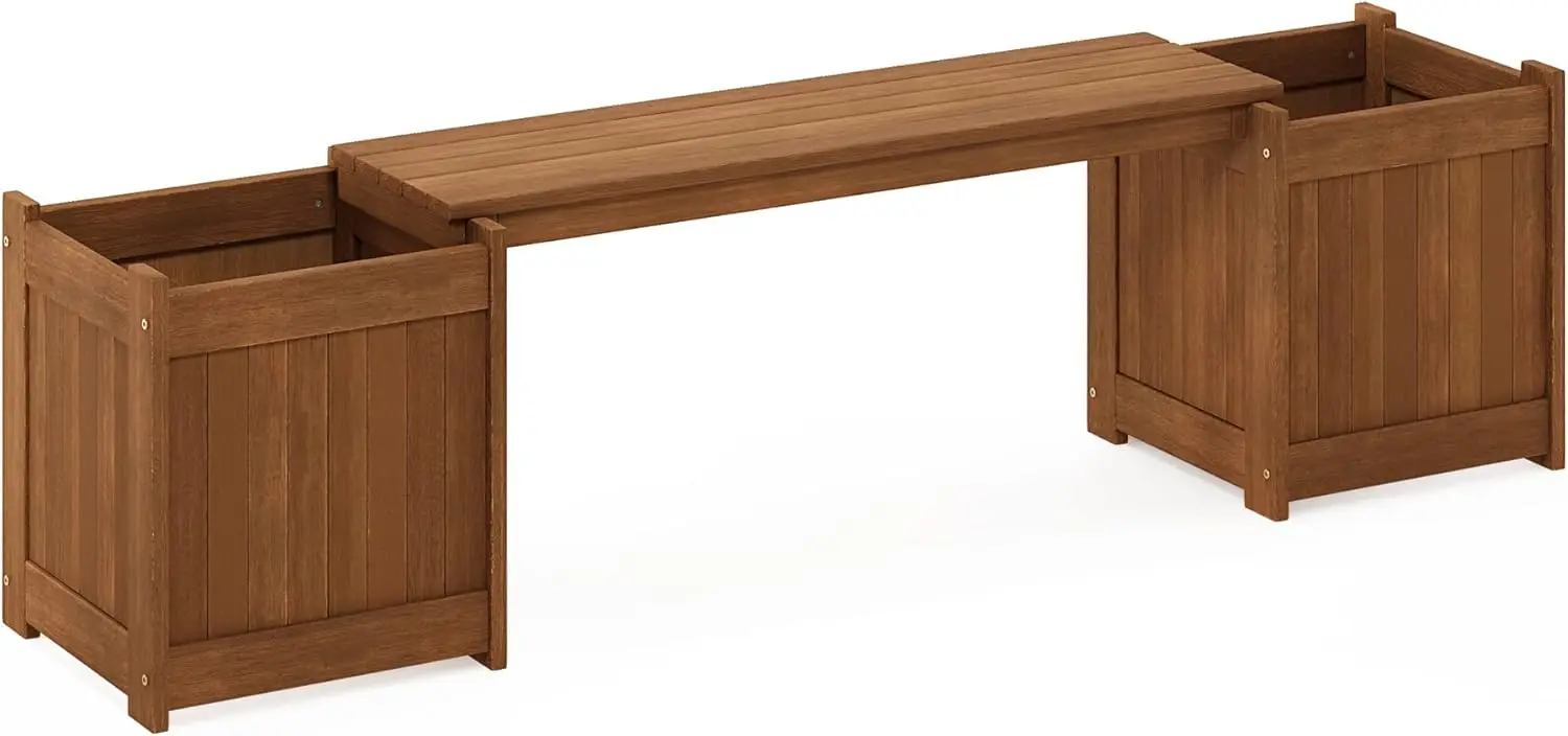

Furinno FG16011 Tioman Hardwood Flower Box, Brown Outdoor Bench