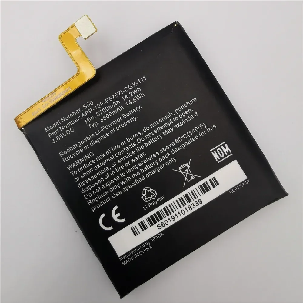 100% Original Replacement Battery 3800mAh For Caterpillar Cat S60 APP-12F-F57571-CGX-111 Batteries Bateria+Gift Tools +Stickers