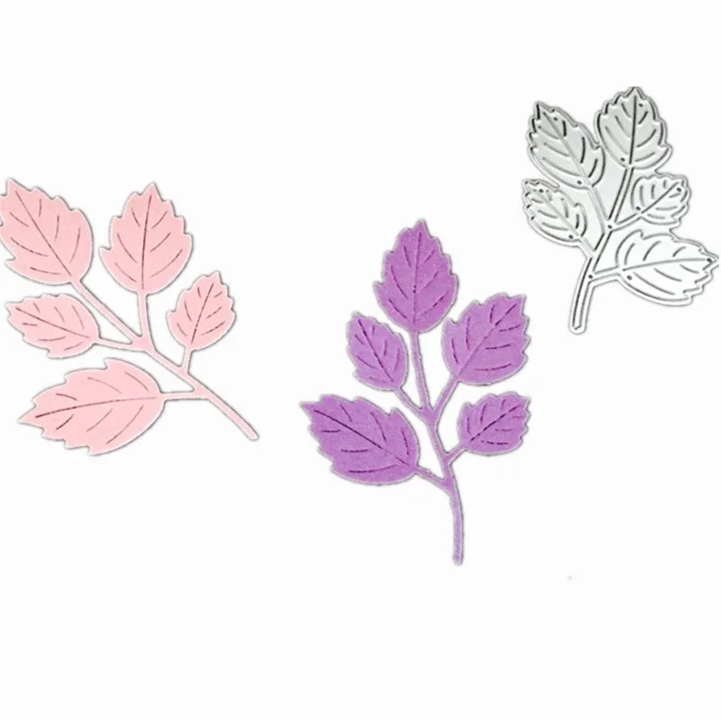 Leaves Metal Die Cutting Dies for DIY Scrapbooking Decorative Cards Embossing  Cut Stencils Branch Leaf Folder Craft Gift