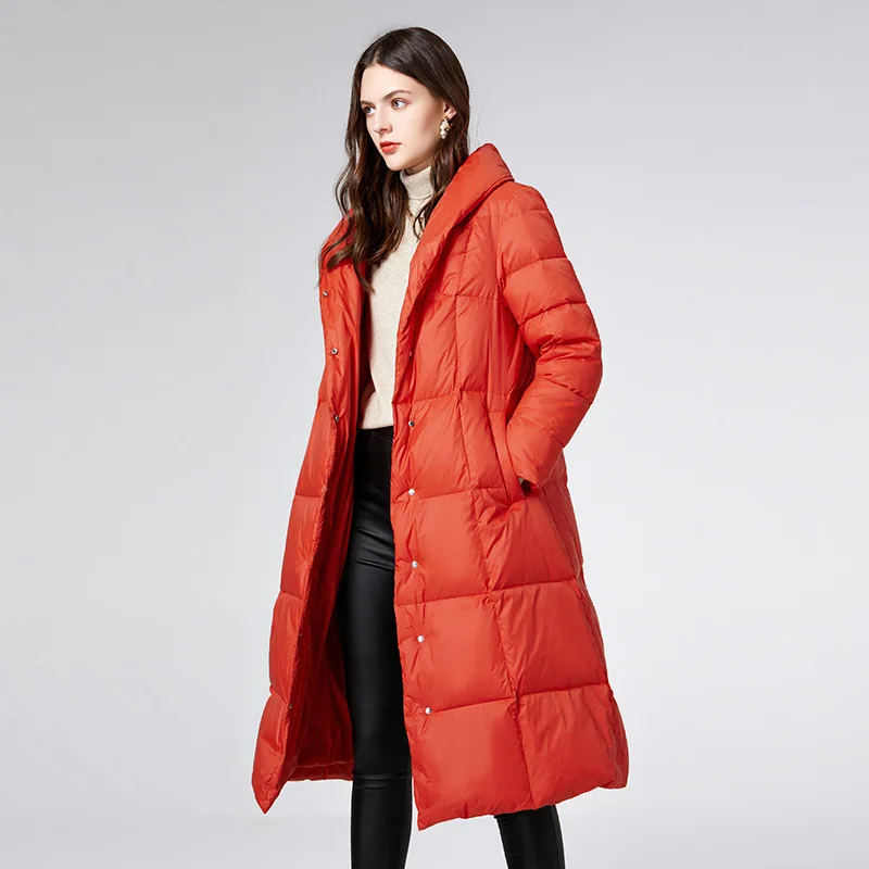 Women Down Coats for Winter 2022 Doudoune Femme Puffer Down Jacket Clothes  Long Parkas Warm Female Overcoats Hooded Red Beige - AliExpress