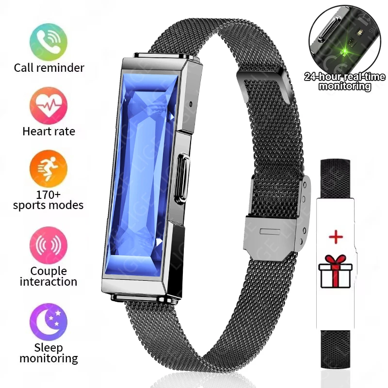 LIGE Paar-Gesundheitsarmband, Sportarmband, Fitness-Tracker, Herzfrequenzmesser, Schlafüberwachung, Smartwatch mit Kamerasteuerung für Android_voghion.com