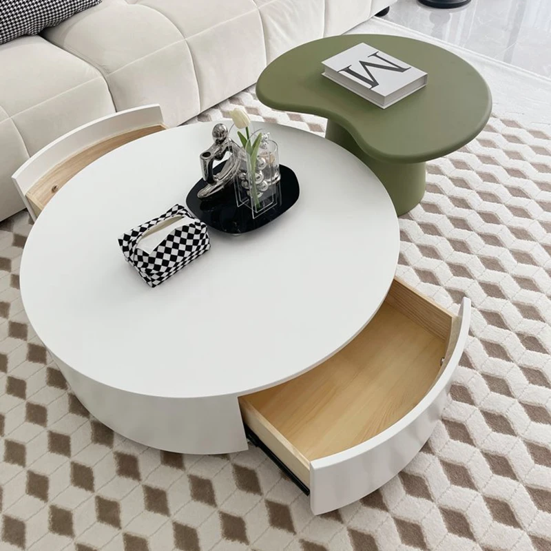 

Бесплатная доставка, набор кофейных столиков в скандинавском твердом переплете, дизайнерский кухонный боковой столик, белый низкий Настольный столик, искусственная кожа