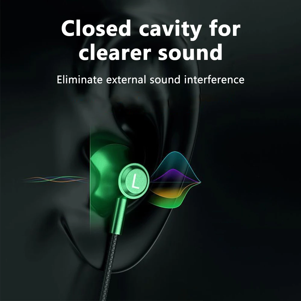 OLAF Earphones Wired Earbuds In Ear 3.5mm/Type-C 90 Degree Elbow Plug Headphones With Mic Headset Gamer Sports For Mobile Phones 2