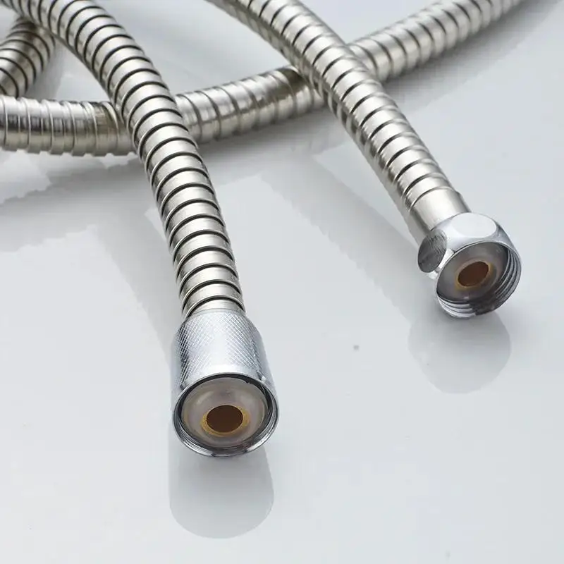 Shower Hose 1 2 Extra Thick Silver Stainless Steel Shower Hose Explosion Proof Plumbing Hose For Showerhead Rainfall Shower And Bath Faucet