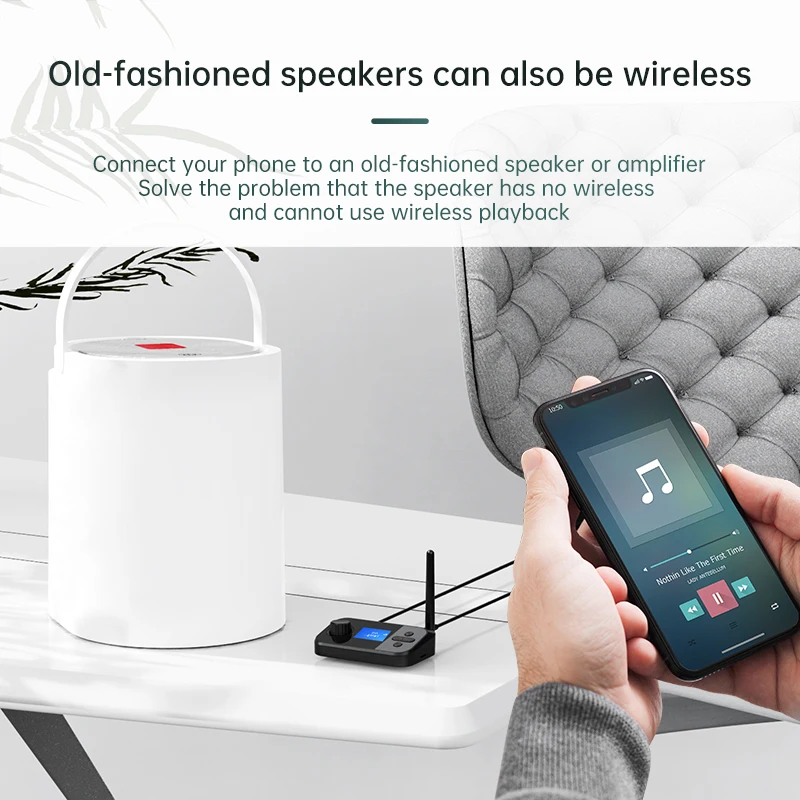 Bluetooth Audio Transmitter Receiver 3.5mm AUX Optical Coaxial for TV PC