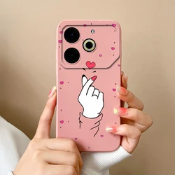 Love Heart Liquid Silicone Shockproof Case - Durable, High - Quality Protective Cover for Tecno Pova 6 Neo (TYP1)