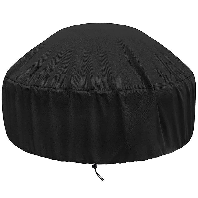 

Fire Pit Cover Round For Fire Pit , 420D Heavy Duty Oxford Fabric Firepit Cover Round, Full Coverage Fireplace Cover
