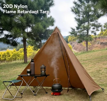 210g 20D Nylon Ultralight Camping Stove Windbreak Wind Screen Shield Fire Retardant No Poles Ropes Windproof Privacy Windscreen 1