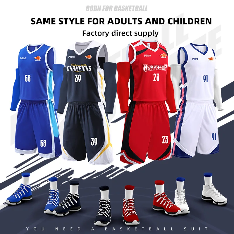 Basketball training clothes Men Adult Kid Basketball Jersey Customize Quick-drying Training Uniform