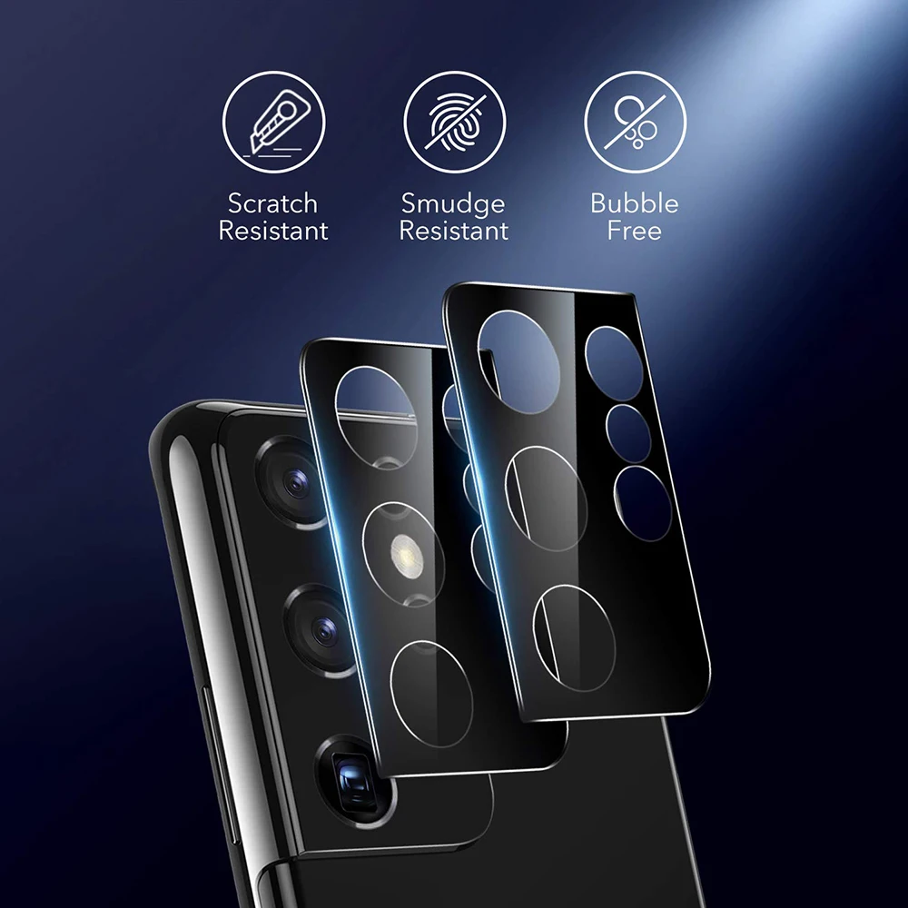 Premium Tempered Glass Camera Lens Protector - 2 Pack Full Coverage