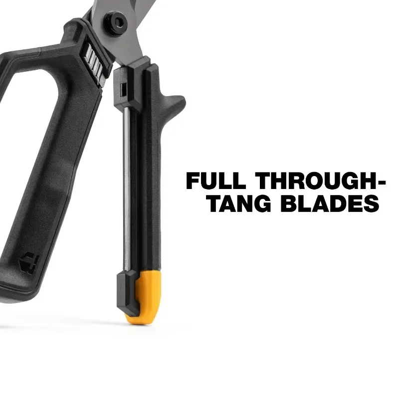 TOUGHBUILT TB-H4-70-10-LR 5-in Micro-serrated Open Handle Spring Assisted Scissors Hand Tools 5