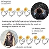 KOFSAC Adjustable Size Sunflower Rotatable Ring Women Personality Zircon 26 English Letter Rings 925 Silver Gold Two Color Ring 2