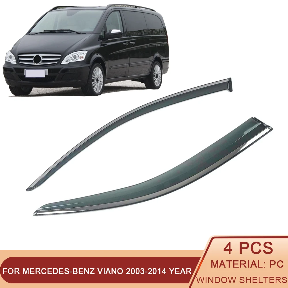 For MercedesBenz Viano 20032014 Car Window Sun Rain Shade Visors