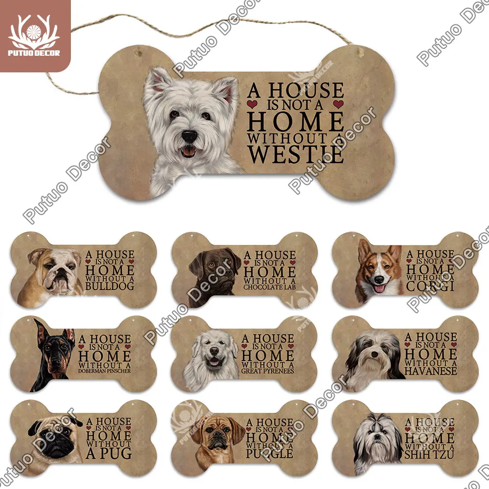 Wooden Dog Tag Plaque Wood Friendship Pendant Hanging Sign for Dog House  Wall Decor Home Decoration,Dog Tags Rectangular Wooden Pet Tag Dog  Accessories to Cute Animal Friends 