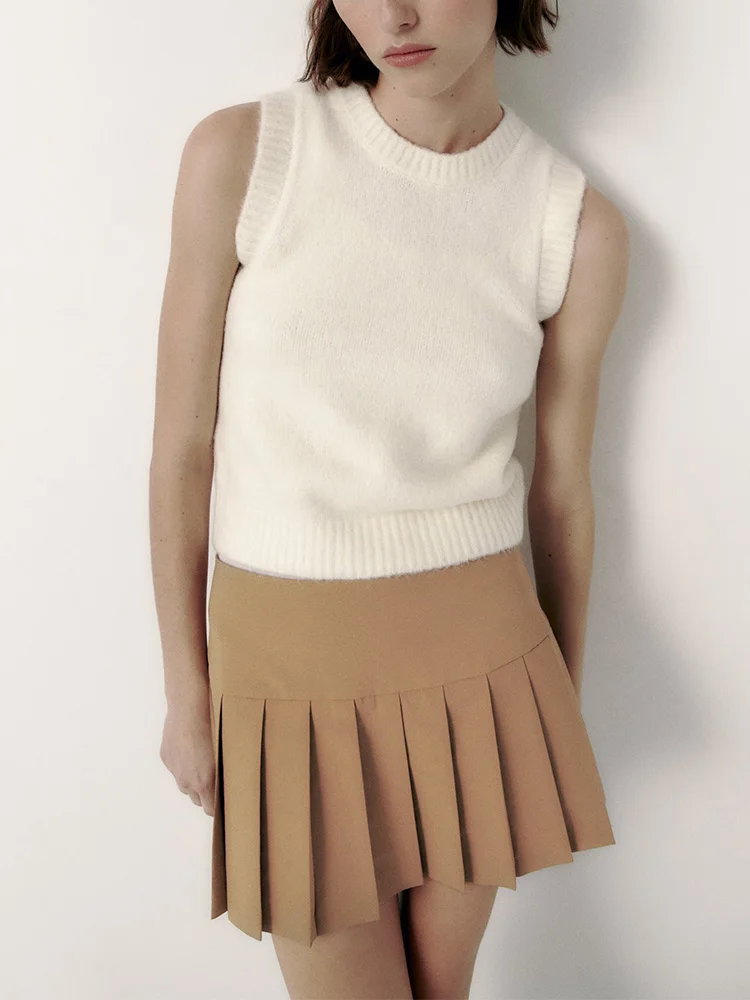 

Юбки женские 2023 модная одежда для женщин элегантный дизайн плиссированная юбка весна лето боковая молния высокая талия мини юбка женская юбка