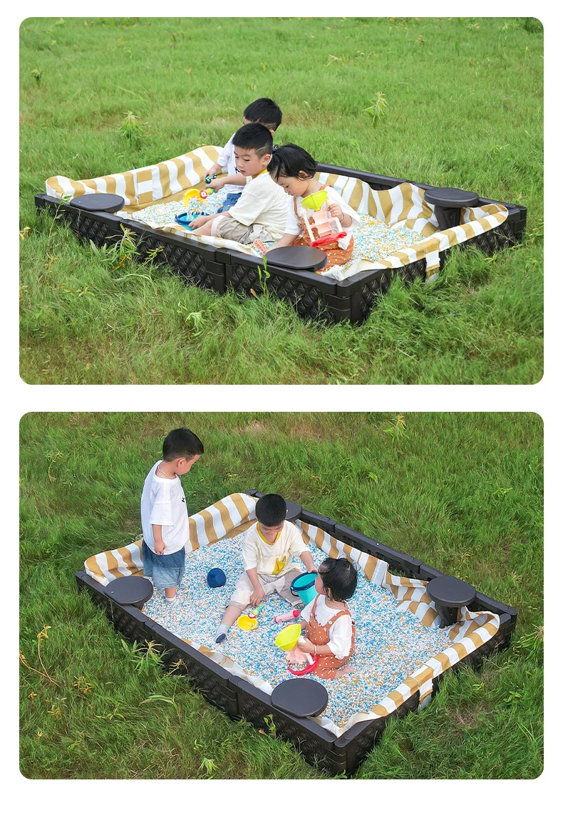 Sabbiera per bambini con recinto gioco per casa e giardino_voghion.com