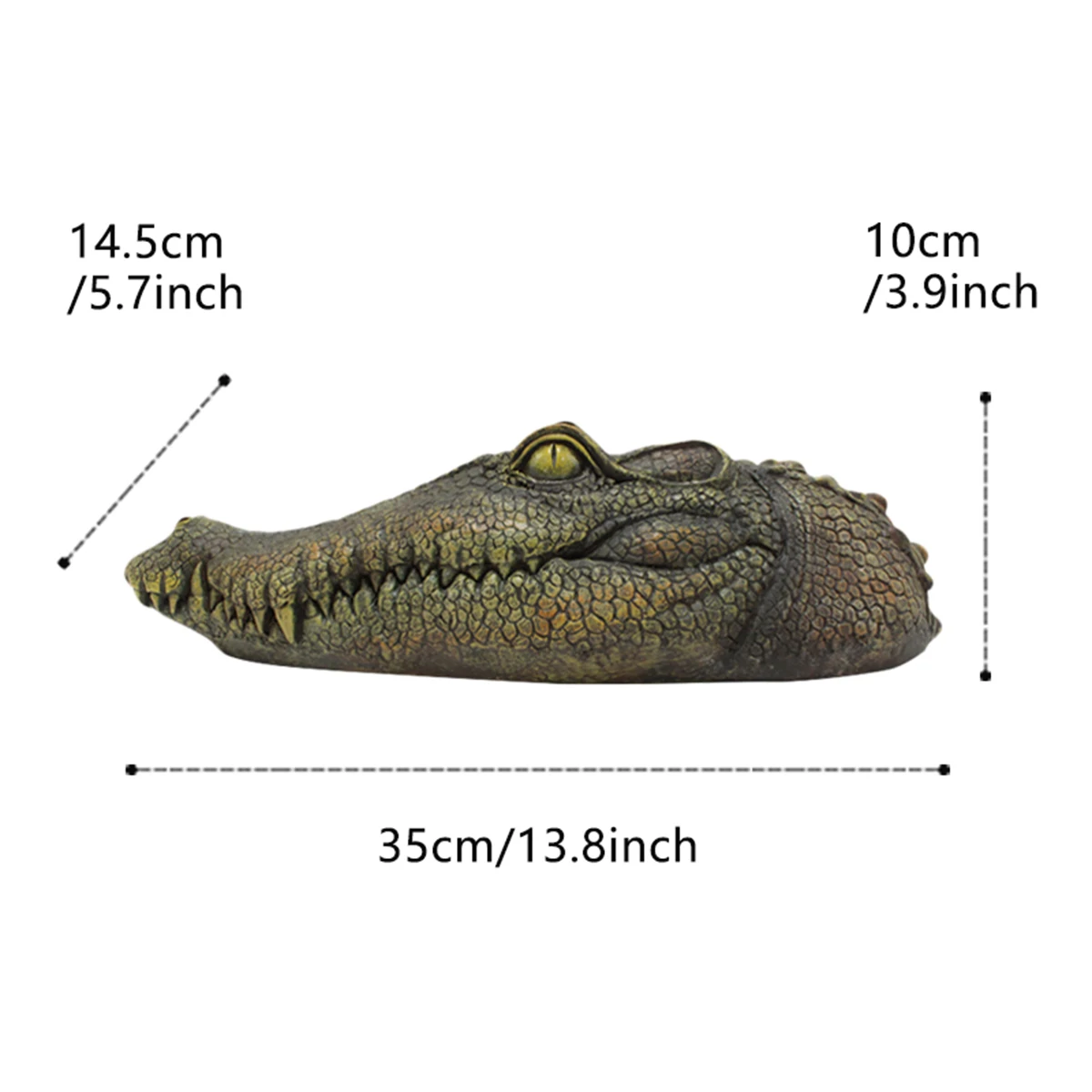 Floating Alligator Head Water Decor 1pc for Garden and Pool