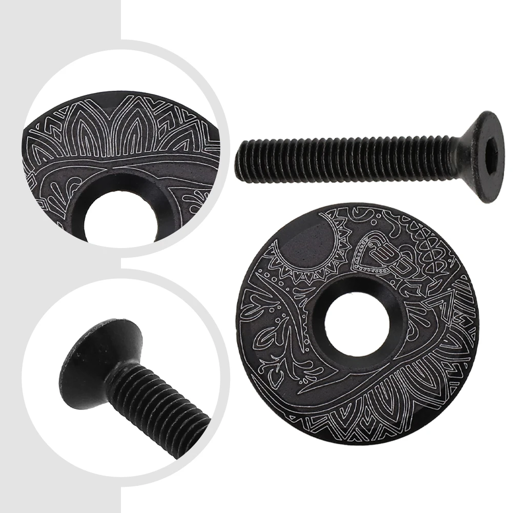 1Pcs VYCE Unmarked bicycle headset Carbon Top Cap Aluminum Alloy Bike Stem 28.6mm Front Fork Anti-corrosion Cycling Accessories