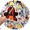 50Pcs Naruto Stickers Not Repeating Uzumaki Naruto Kakashi Uchiha Sasuke Itachi Kawaii Cartoon Waterproof Stiker Toys 2