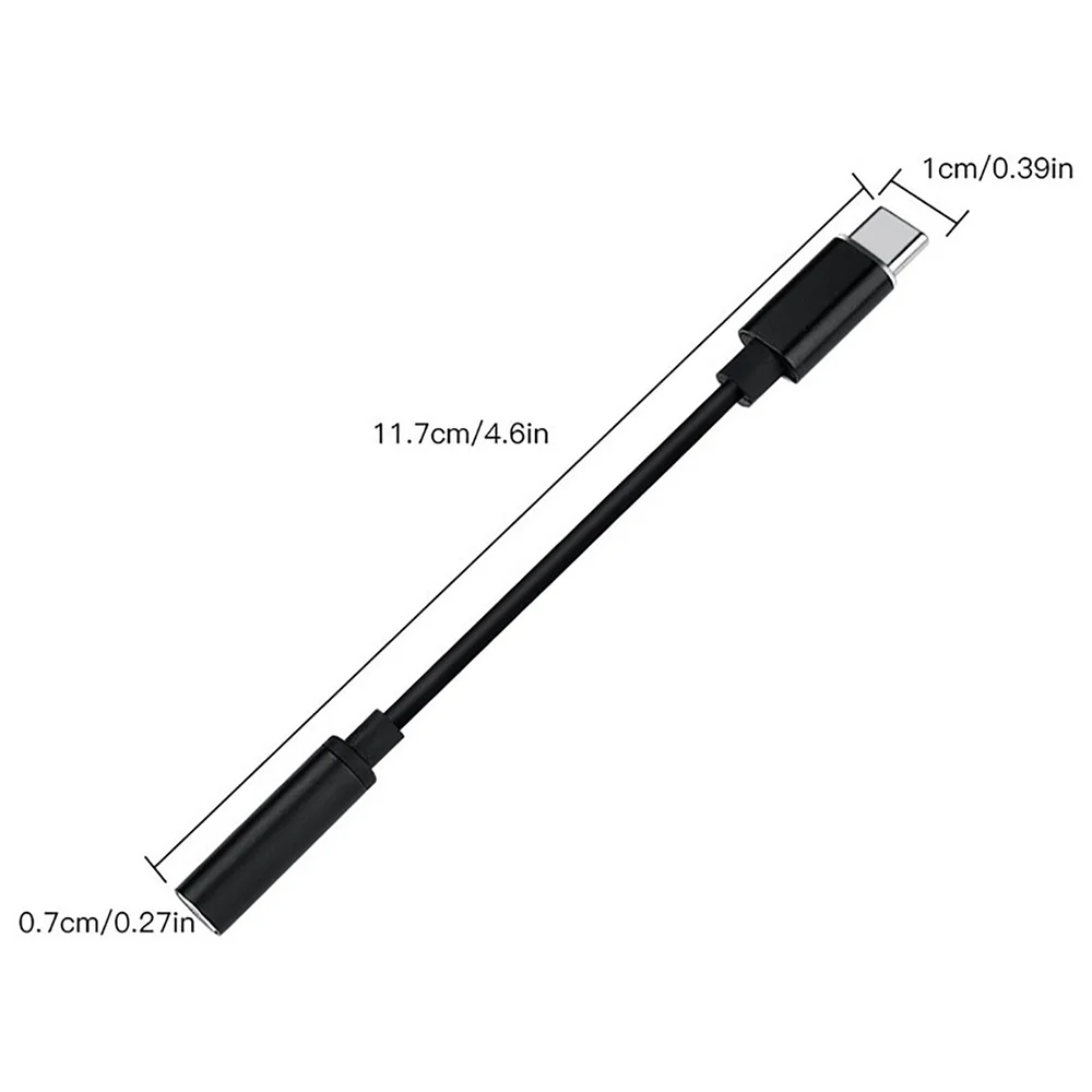 

4.6inch Type-C to 3.5 DAC Digital Chip Converter Cable Line for DJI Action 2 Audio Adapter Cables Camera Accessories