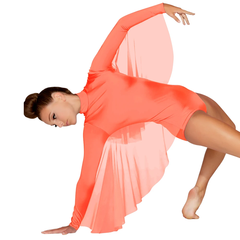 Body Danza Donna Manica Lunga Metalizzato - Per Balletto, Ginnastica, Halloween E Feste In Maschera - Foto 3