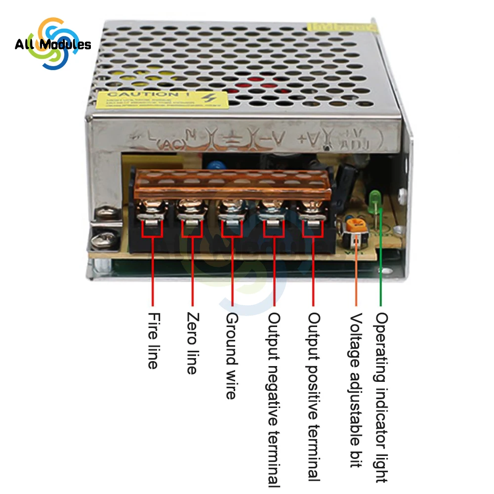 Alimentatore A Commutazione 12V 5A 60W – Trasformatore AC-DC Per LED, Strisce, Stampanti 3D E Sicurezza