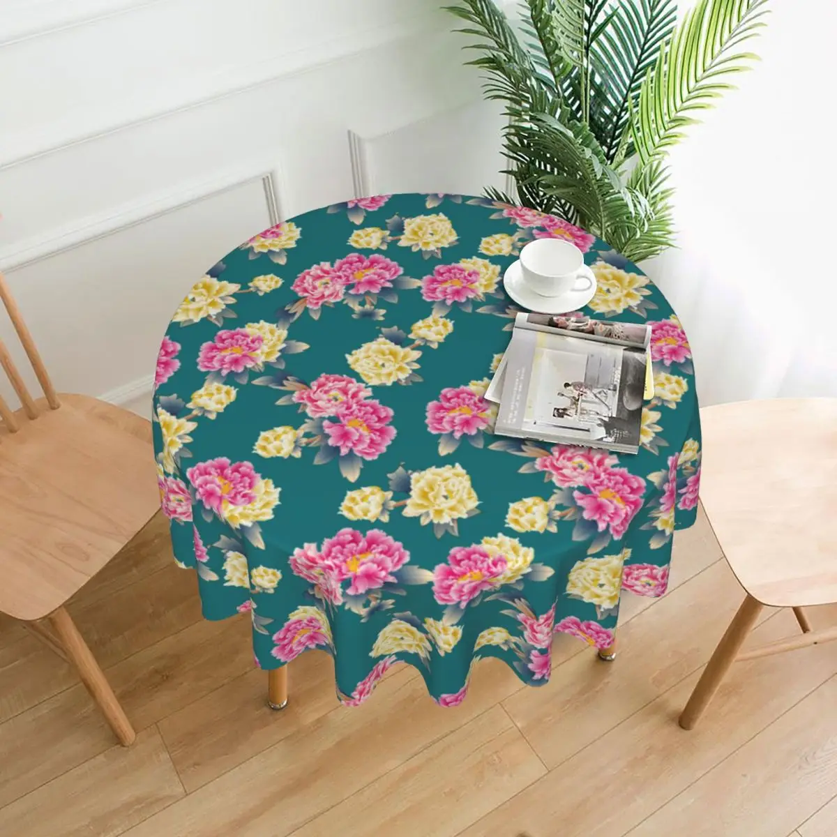 

Tablecloth Vintage Flowers Round Table Cloth Peony Chinese Style Table Cover Tablecloths Kitchen Dining Room Table Decoration