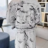 Mens Denim Sets Y2k Tie-Dye Jacket Trousers Spring Streetwear Fashion Trends Youth Campus Performance Sets Men'S Clothing 2025 4