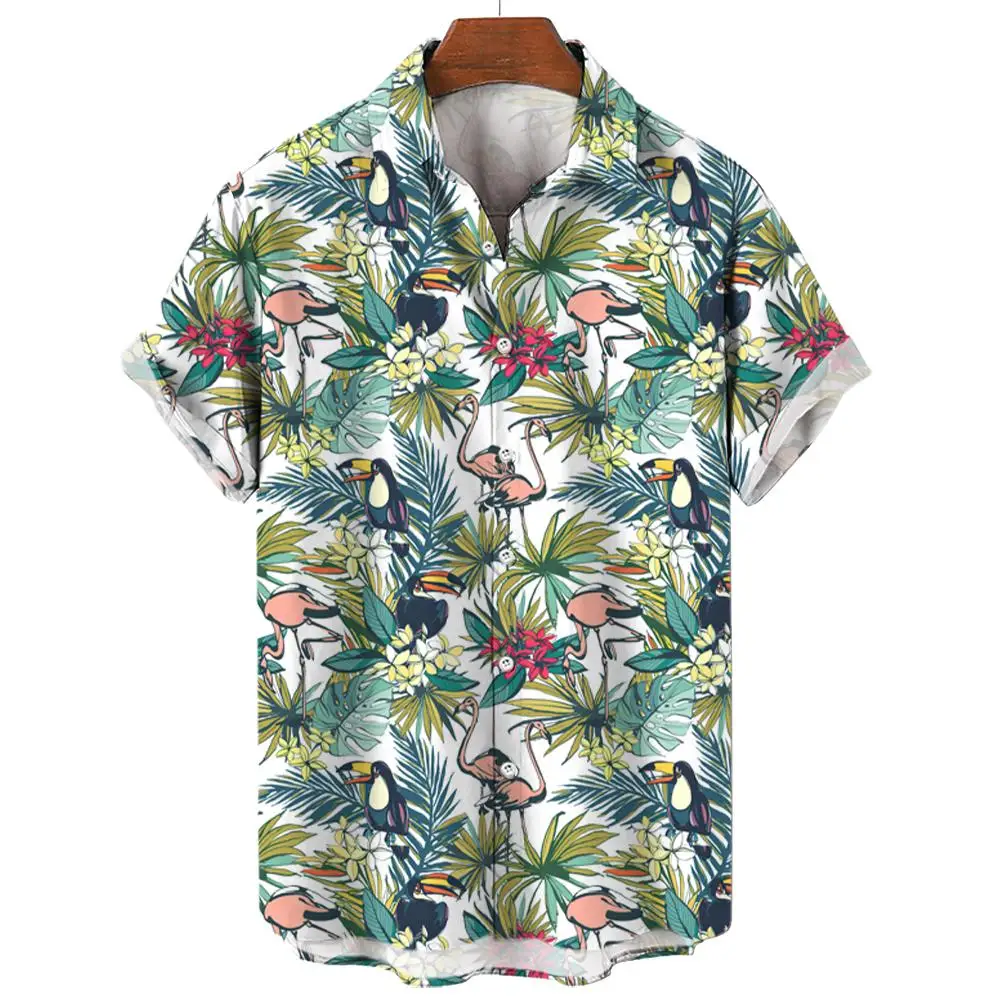 2024 Men's hawaiian shirts 3D Prints toucan graphics summer short sleeve shirts for hawaii style fashion unisex aloha shirts 3