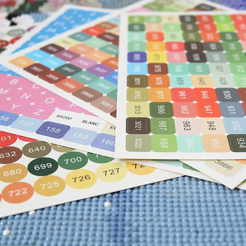 Diamond Painting DMC Colors Number Label Stickers For Storage Box Mosaic Beads Organizer Bottle Tool Cross Stitch Mark HOMFUN diamond painting stickers,diamond painting,diamond painting accessories