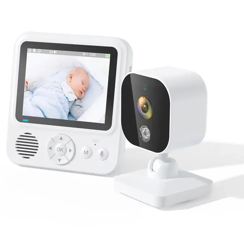 Baby Video Monitor 2.4G Wireless With Camera Video Baby Monitor Multifunction Night Vision Temperature Monitoring Two Way Audio
