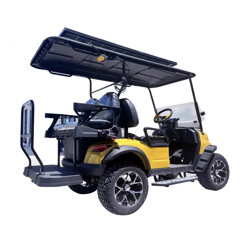 

Solar Panel Power Generation Exclusive Style Modern Fashionable 4-Seater Sightseeing Bus Club Car Electric Golf Off-Road Vehicle