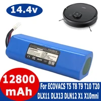 14.8V 12800mAh battery For ecovacs deebot T5 T8 T9 T10 T20 DLX11 DLX13 DLN12 X1 X1omni X1turbo Sweeping Robot Battery 1