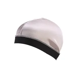 Men's Elastic Breathable Multicolor Wave Caps - Pure Color Outdoor Durag Cap (1pcs silvery)