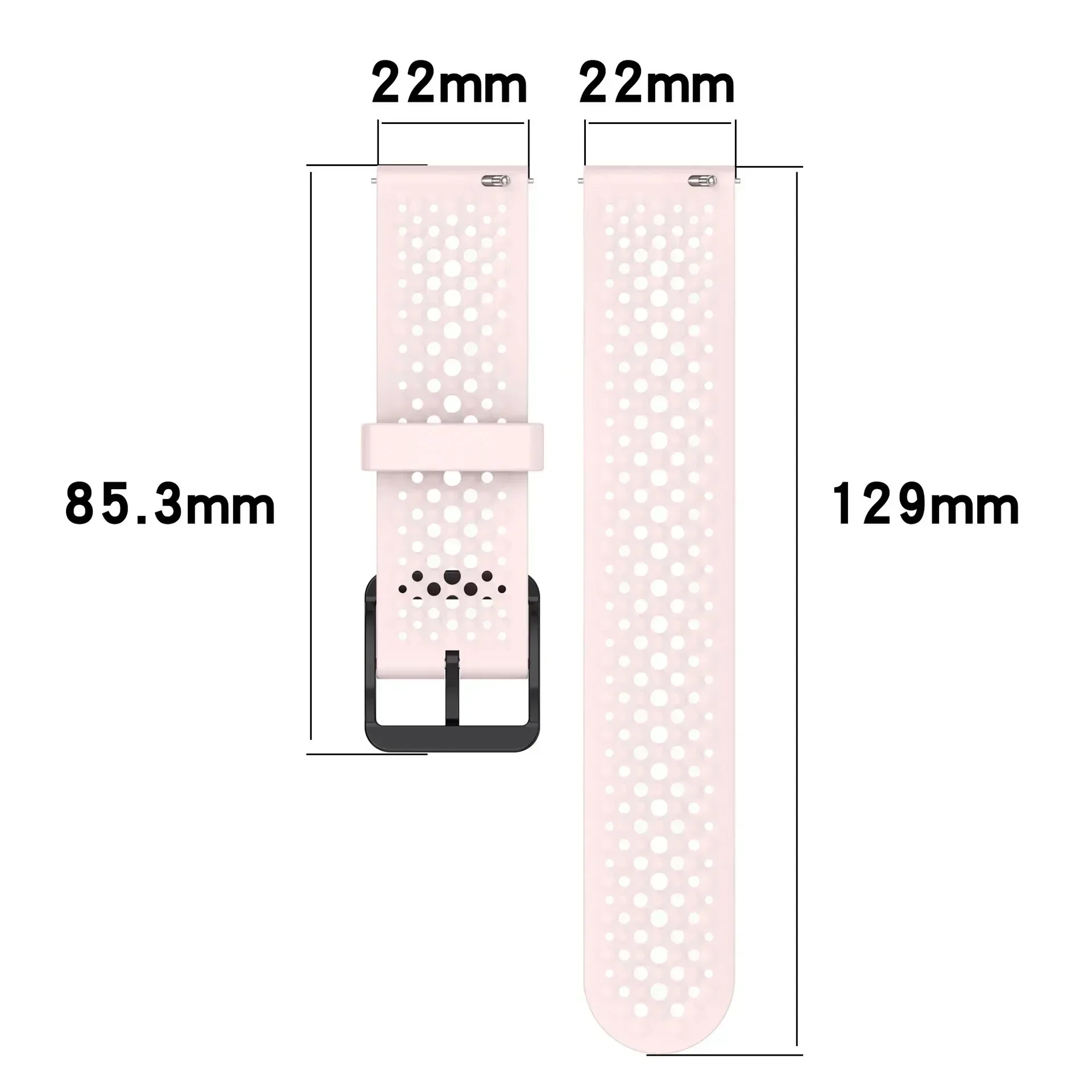 Silicone Replacement Strap for POLAR Watch - 20mm & 22mm Options Available