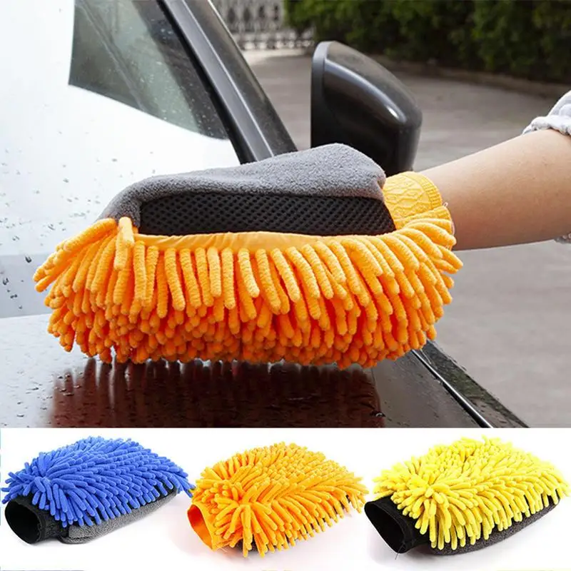 Car Wash Mitt Car Care Cleaning Gloves Cleaning Cloth Towel Scratch