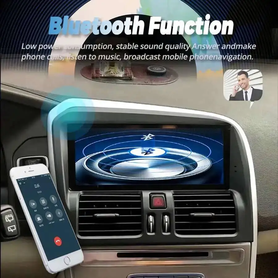 Per Volvo XC60 2009-2017 Stereo Navigazione 4G WiFi GPS Autoradio Lettore Multimediale Video Carplay Unità Principale 8.8 Pollici Android Auto - Image 2